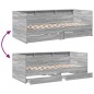 vidaXL Tagesbett mit Schubladen Grau Sonoma 90x200 cm Holzwerkstoff vidaXL Tagesbett mit Schubladen Grau Sonoma 90x200 cm Holzwerkstoff