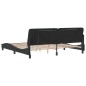 vidaXL Bettgestell mit LED Schwarz 200x200 cm Samt vidaXL Bettgestell mit LED Schwarz 200x200 cm Samt
