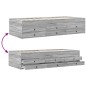 vidaXL Tagesbett mit Schubladen Grau Sonoma 90x200 cm Holzwerkstoff vidaXL Tagesbett mit Schubladen Grau Sonoma 90x200 cm Holzwerkstoff