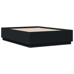 vidaXL Bettgestell Schwarz 140x190 cm Holzwerkstoff