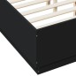 vidaXL Bettgestell Schwarz 140x190 cm Holzwerkstoff vidaXL Bettgestell Schwarz 140x190 cm Holzwerkstoff