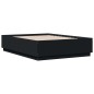 vidaXL Bettgestell Schwarz 135x190 cm Holzwerkstoff vidaXL Bettgestell Schwarz 135x190 cm Holzwerkstoff