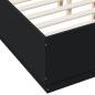 vidaXL Bettgestell Schwarz 135x190 cm Holzwerkstoff vidaXL Bettgestell Schwarz 135x190 cm Holzwerkstoff