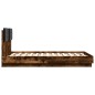 vidaXL Bettgestell mit Kopfteil Räuchereiche 140x190 cm Holzwerkstoff vidaXL Bettgestell mit Kopfteil Räuchereiche 140x190 cm Holzwerkstoff