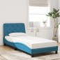 vidaXL Bett mit Matratze Blau 80x200 cm Samt vidaXL Bett mit Matratze Blau 80x200 cm Samt
