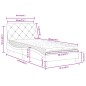 vidaXL Bett mit Matratze Blau 80x200 cm Samt vidaXL Bett mit Matratze Blau 80x200 cm Samt