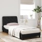 vidaXL Bett mit Matratze Schwarz 90x190 cm Samt vidaXL Bett mit Matratze Schwarz 90x190 cm Samt