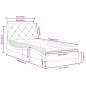 vidaXL Bett mit Matratze Schwarz 90x190 cm Samt vidaXL Bett mit Matratze Schwarz 90x190 cm Samt