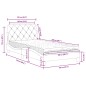vidaXL Bett mit Matratze Rosa 100x200 cm Samt vidaXL Bett mit Matratze Rosa 100x200 cm Samt