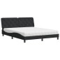 vidaXL Bett mit Matratze Schwarz 160x200 cm Samt vidaXL Bett mit Matratze Schwarz 160x200 cm Samt