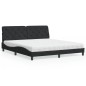 vidaXL Bett mit Matratze Schwarz 180x200 cm Samt vidaXL Bett mit Matratze Schwarz 180x200 cm Samt
