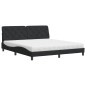 vidaXL Bett mit Matratze Schwarz 180x200 cm Samt vidaXL Bett mit Matratze Schwarz 180x200 cm Samt