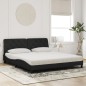 vidaXL Bett mit Matratze Schwarz 180x200 cm Samt vidaXL Bett mit Matratze Schwarz 180x200 cm Samt