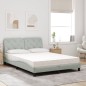 vidaXL Bett mit Matratze Hellgrau 140x200 cm Samt vidaXL Bett mit Matratze Hellgrau 140x200 cm Samt