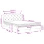 vidaXL Bett mit Matratze Hellgrau 140x200 cm Samt vidaXL Bett mit Matratze Hellgrau 140x200 cm Samt