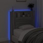 vidaXL LED-Kopfteil mit Ablagen Grau Sonoma 100x16,5x103,5 cm vidaXL LED-Kopfteil mit Ablagen Grau Sonoma 100x16,5x103,5 cm