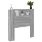 vidaXL LED-Kopfteil mit Ablagen Grau Sonoma 100x16,5x103,5 cm vidaXL LED-Kopfteil mit Ablagen Grau Sonoma 100x16,5x103,5 cm