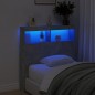 vidaXL LED-Kopfteil mit Ablagen Betongrau 100x17x102 cm vidaXL LED-Kopfteil mit Ablagen Betongrau 100x17x102 cm