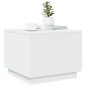 vidaXL Couchtisch mit LED-Leuchten Weiß 50x50x40 cm vidaXL Couchtisch mit LED-Leuchten Weiß 50x50x40 cm