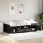 vidaXL Tagesbett mit Schubladen Schwarz 90x190 cm Holzwerkstoff vidaXL Tagesbett mit Schubladen Schwarz 90x190 cm Holzwerkstoff