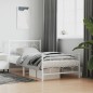 vidaXL Bettgestell mit Kopf- und Fußteil Metall Weiß 100x190 cm vidaXL Bettgestell mit Kopf- und Fußteil Metall Weiß 100x190 cm