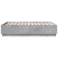vidaXL Bettgestell Betongrau 140x190 cm Holzwerkstoff vidaXL Bettgestell Betongrau 140x190 cm Holzwerkstoff