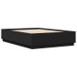 vidaXL Bettgestell Schwarz 120x200 cm Holzwerkstoff vidaXL Bettgestell Schwarz 120x200 cm Holzwerkstoff