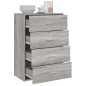 vidaXL Sideboard Grau Sonoma 60x31x84 cm Holzwerkstoff vidaXL Sideboard Grau Sonoma 60x31x84 cm Holzwerkstoff