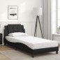 vidaXL Bett mit Matratze Schwarz 90x190 cm Kunstleder vidaXL Bett mit Matratze Schwarz 90x190 cm Kunstleder