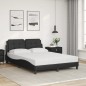 vidaXL Bett mit Matratze Schwarz 120x200 cm Kunstleder vidaXL Bett mit Matratze Schwarz 120x200 cm Kunstleder