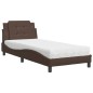 vidaXL Bett mit Matratze Braun 90x190 cm Kunstleder vidaXL Bett mit Matratze Braun 90x190 cm Kunstleder