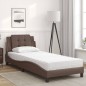 vidaXL Bett mit Matratze Braun 90x190 cm Kunstleder vidaXL Bett mit Matratze Braun 90x190 cm Kunstleder