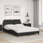 vidaXL Bett mit Matratze Schwarz 140x190 cm Kunstleder vidaXL Bett mit Matratze Schwarz 140x190 cm Kunstleder