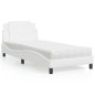 vidaXL Bett mit Matratze Weiß 100x200 cm Kunstleder vidaXL Bett mit Matratze Weiß 100x200 cm Kunstleder