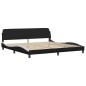 vidaXL Bett mit Matratze Schwarz und Weiß 200x200 cm Kunstleder vidaXL Bett mit Matratze Schwarz und Weiß 200x200 cm Kunstleder