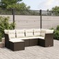 vidaXL 6-tlg. Garten-Sofagarnitur mit Kissen Braun Poly Rattan vidaXL 6-tlg. Garten-Sofagarnitur mit Kissen Braun Poly Rattan
