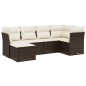 vidaXL 6-tlg. Garten-Sofagarnitur mit Kissen Braun Poly Rattan vidaXL 6-tlg. Garten-Sofagarnitur mit Kissen Braun Poly Rattan