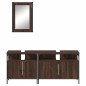 vidaXL 3-tlg. Badmöbel-Set Braun Eichen-Optik Holzwerkstoff vidaXL 3-tlg. Badmöbel-Set Braun Eichen-Optik Holzwerkstoff