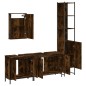 vidaXL 4-tlg. Badmöbel-Set Räuchereiche Holzwerkstoff vidaXL 4-tlg. Badmöbel-Set Räuchereiche Holzwerkstoff