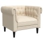 vidaXL 3-tlg. Sofagarnitur Creme Stoff vidaXL 3-tlg. Sofagarnitur Creme Stoff