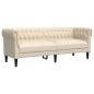 vidaXL 3-tlg. Sofagarnitur Creme Stoff vidaXL 3-tlg. Sofagarnitur Creme Stoff