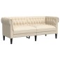 vidaXL 3-tlg. Sofagarnitur Creme Stoff vidaXL 3-tlg. Sofagarnitur Creme Stoff