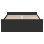 vidaXL Bettgestell mit Schubladen Schwarz 120x200 cm Holzwerkstoff vidaXL Bettgestell mit Schubladen Schwarz 120x200 cm Holzwerkstoff
