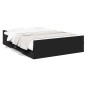 vidaXL Bettgestell mit Schubladen Schwarz 135x190 cm Holzwerkstoff vidaXL Bettgestell mit Schubladen Schwarz 135x190 cm Holzwerkstoff