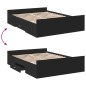 vidaXL Bettgestell mit Schubladen Schwarz 135x190 cm Holzwerkstoff vidaXL Bettgestell mit Schubladen Schwarz 135x190 cm Holzwerkstoff