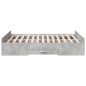 vidaXL Bettgestell mit Schubladen Betongrau 135x190 cm Holzwerkstoff vidaXL Bettgestell mit Schubladen Betongrau 135x190 cm Holzwerkstoff