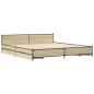 vidaXL Bettgestell mit Schubladen Sonoma-Eiche 200x200cm Holzwerkstoff vidaXL Bettgestell mit Schubladen Sonoma-Eiche 200x200cm Holzwerkstoff