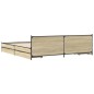 vidaXL Bettgestell mit Schubladen Sonoma-Eiche 200x200cm Holzwerkstoff vidaXL Bettgestell mit Schubladen Sonoma-Eiche 200x200cm Holzwerkstoff