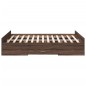 vidaXL Bettgestell mit Schubladen Braun Eichen-Optik 135x190 cm vidaXL Bettgestell mit Schubladen Braun Eichen-Optik 135x190 cm