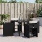 vidaXL Gartenstühle mit Kissen 4 Stk. Schwarz Poly Rattan vidaXL Gartenstühle mit Kissen 4 Stk. Schwarz Poly Rattan